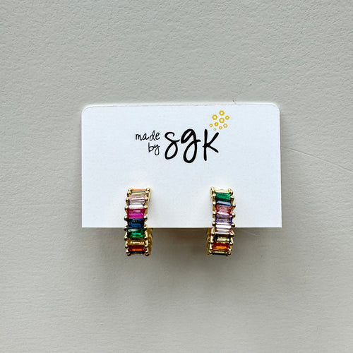 the rainbow mini hoop earring