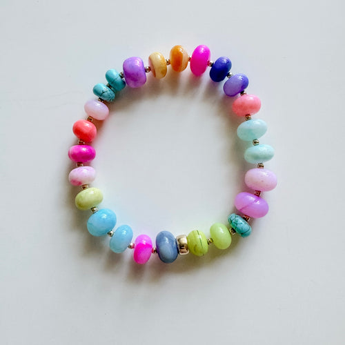 the colorful opal bead bracelet
