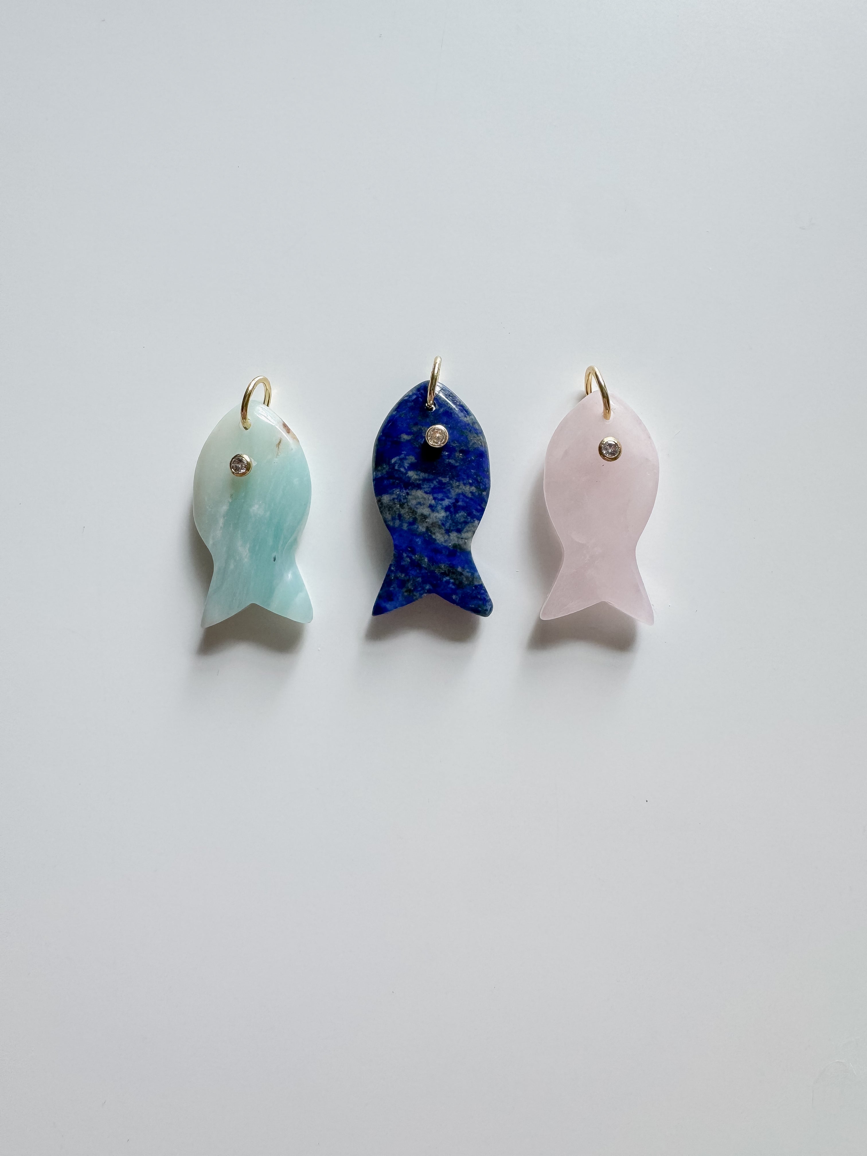 the gemstone fish pendant