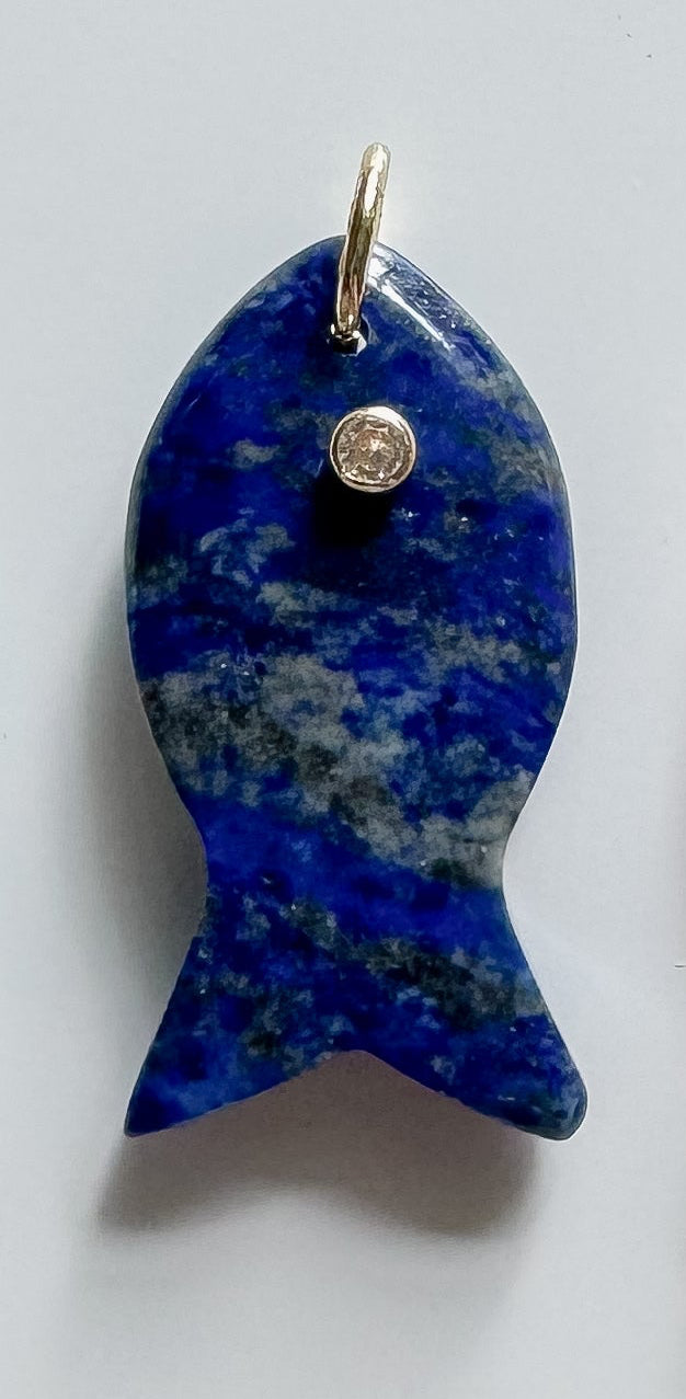 the gemstone fish pendant
