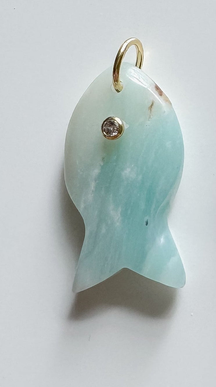 the gemstone fish pendant