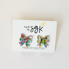 Load image into Gallery viewer, the colorful bow stud earring