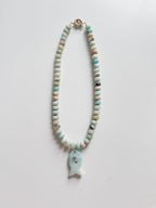 the gemstone fish pendant
