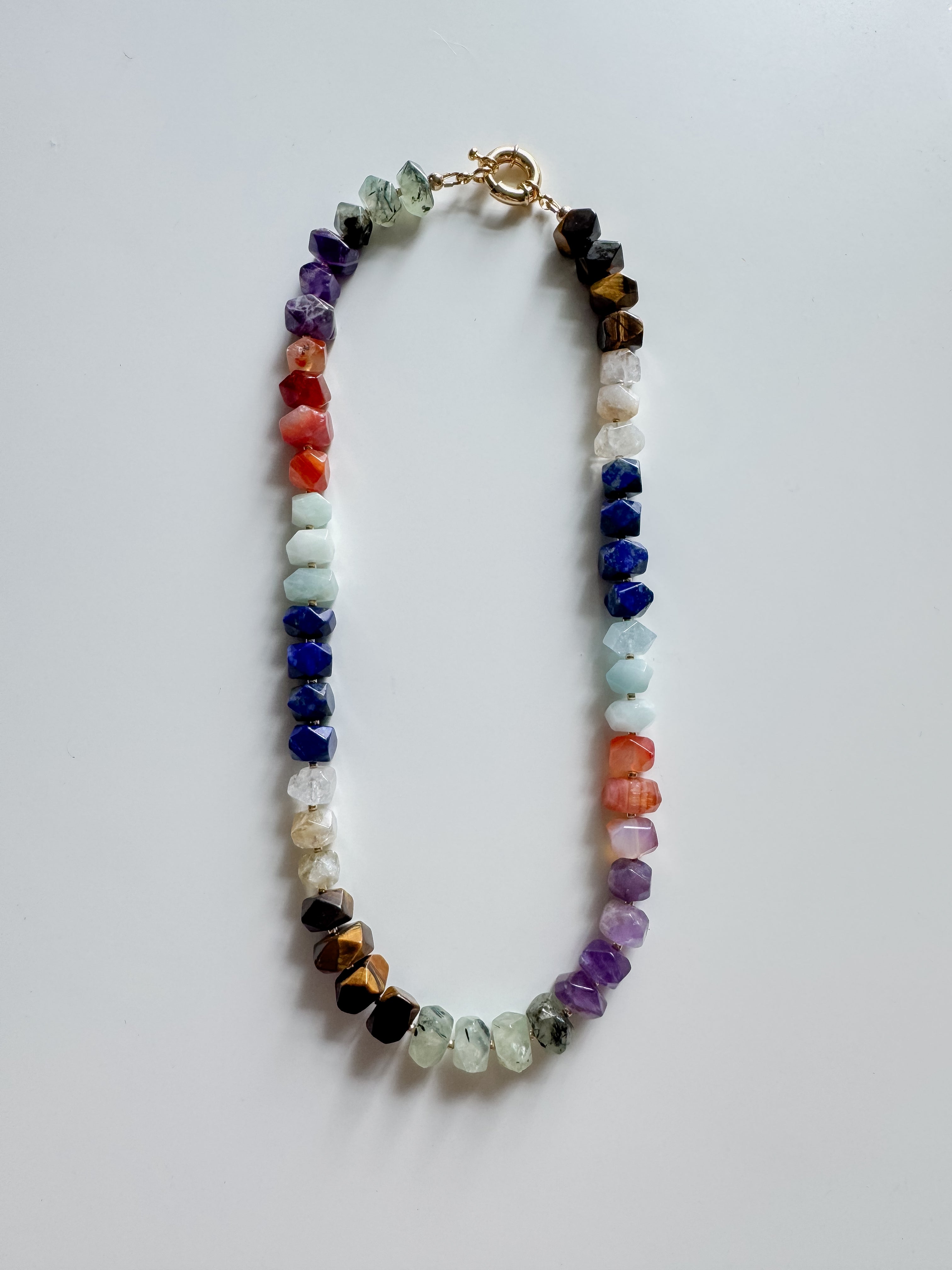 the multicolor gemstone necklace