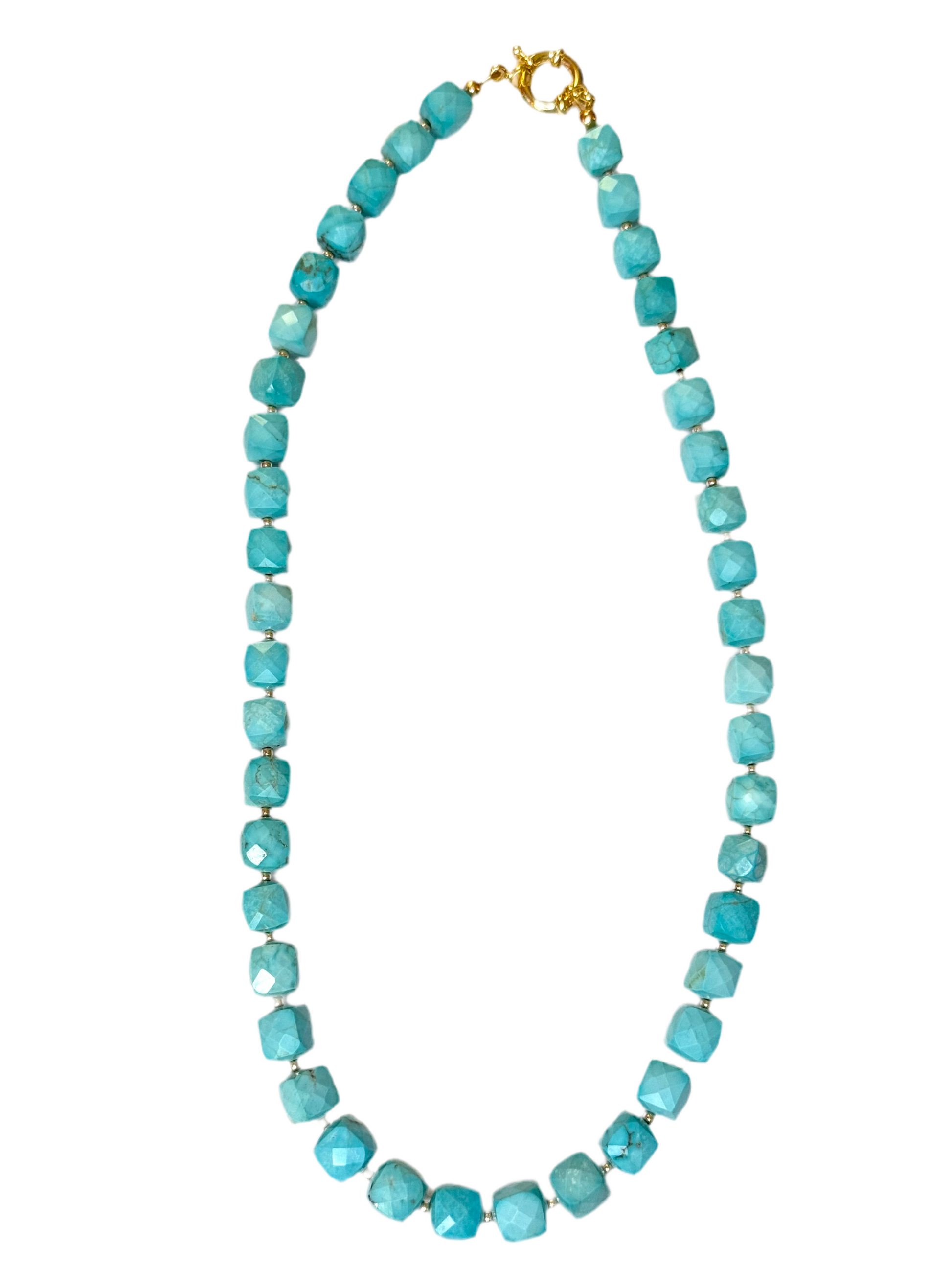 the square gemstone necklace