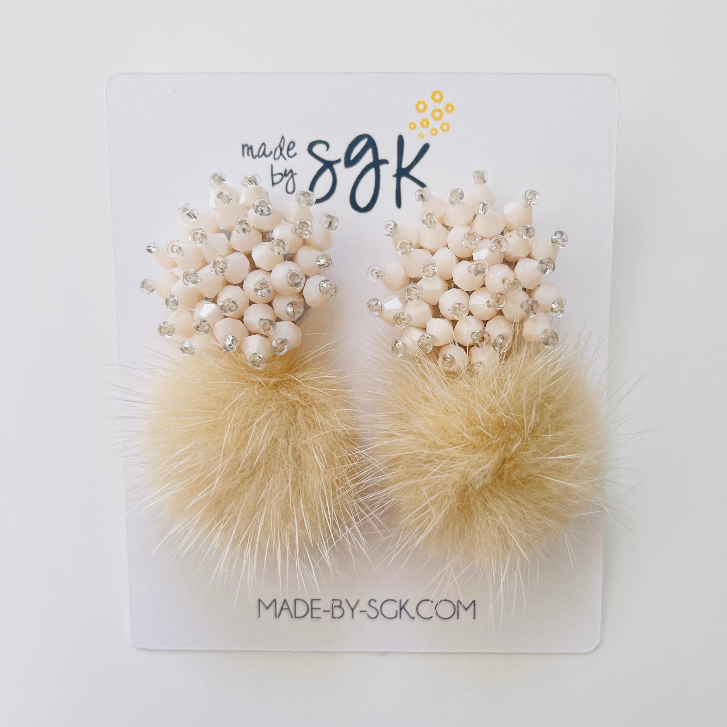 the beaded puff earring