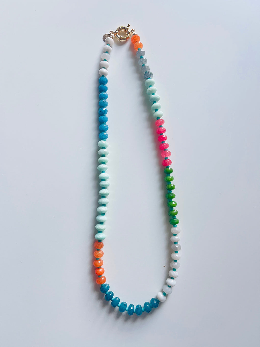 the color block gemstone necklace
