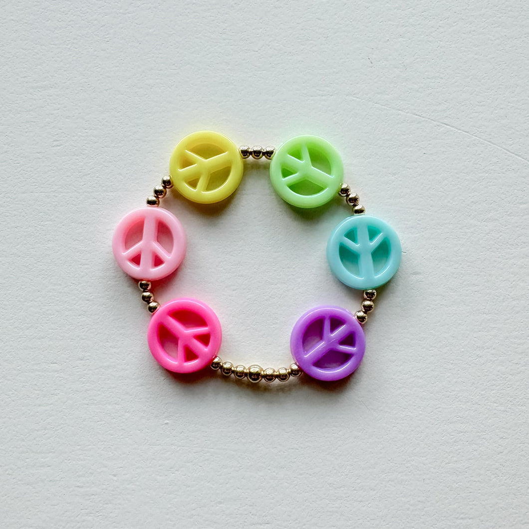 the peace sign bracelet — KIDS SIZE