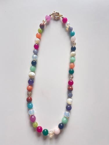 the rainbow gemstone necklace